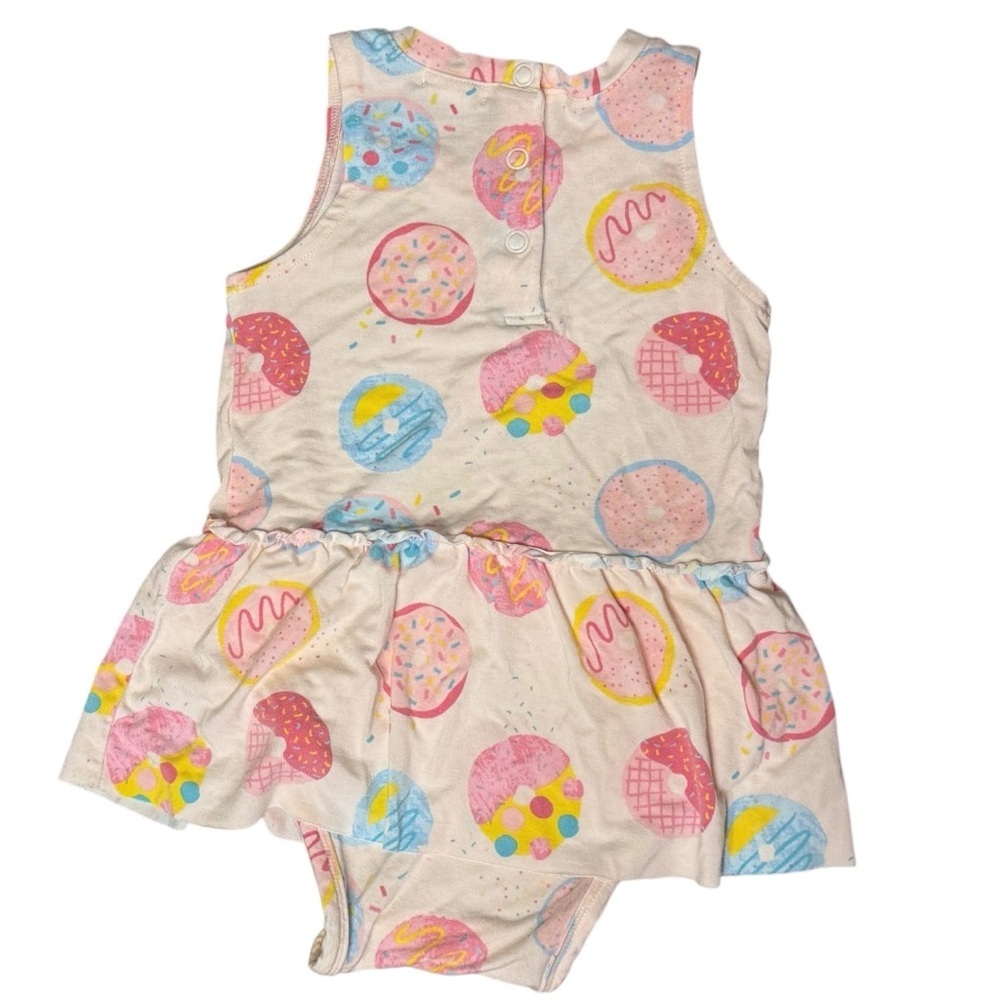 Angel Dear Bamboo Donut Print Peplum Romper Dress | 18–24M - Picture 3 of 5